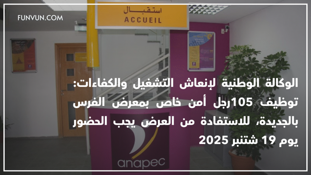 Offre d’emploi : Recrutement de 105 Agents de Sécurité – Salon du Cheval El Jadida 2025