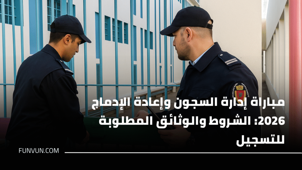 مباراة إدارة السجون وإعادة الإدماج 2026: الشروط والوثائق المطلوبة للتسجيل