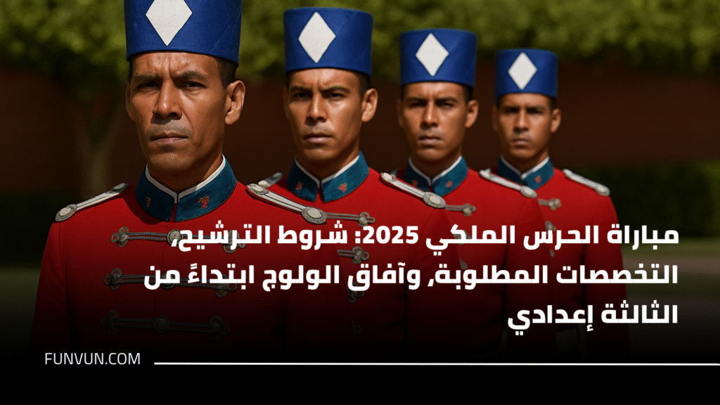 مباراة الحرس الملكي 2025: شروط الترشيح، التخصصات المطلوبة، وآفاق الولوج ابتداءً من الثالثة إعدادي